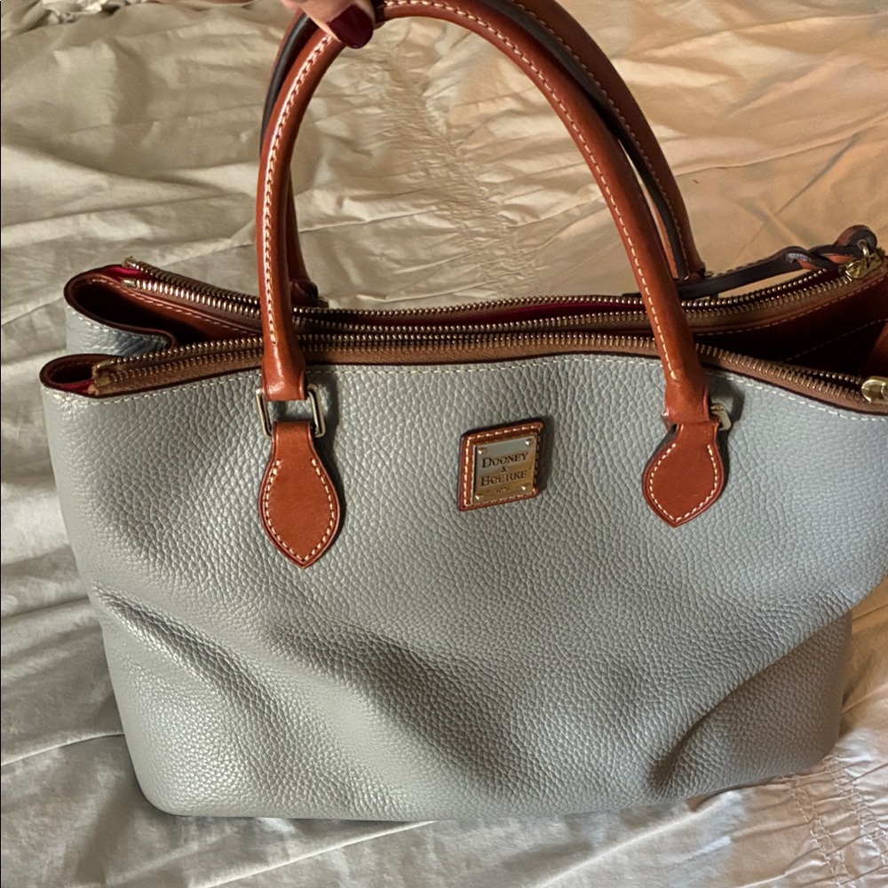 Dooney & Bourke Gray and Brown Satchel